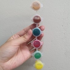 물감 소분용기 미술도구 미니 물감통 6구 3ml dud3+1aDh