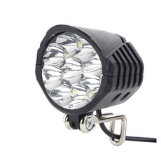 발통마켓 전동킥보드 9발 LED 라이트 크락션 일체형 36v~60v 전기자전거 전조등, 1개, 블랙