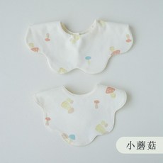 安旦 嬰兒純棉花朵口水巾, 小蘑菇, 1個