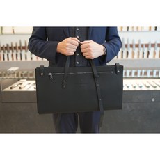 工具家達人 初心 刀袋 十入 高品質皮革多功能書包 工具袋 刀具包 刀包 日式料理刀袋 專業刀袋 廚刀包, 1個, 黑色