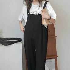 캐주얼 멜빵 바지 와이드 임산부 임부복 루즈핏 팬츠