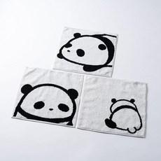 이마바리 타월 ぱ다 손수건 타월 3장 세트 25cm×25cm 이마바리 면 100% 피부에 순하다 귀여운 코튼100% 빳빳한 무늬 유치원 보육원 팬더 굿즈 캠핑 어린이용