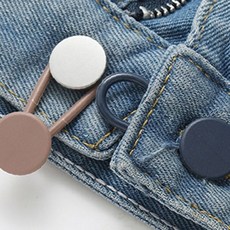 의류 바지 허리둘레 조절 확장 버튼 연결 고리 착용감 개선 보조 액세서리