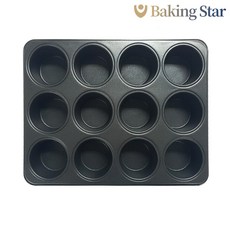 정우공업 높은 머핀컵 12구 홈머핀팬 컵케익 틀 몰드, 1개