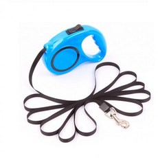 반려 동물 애견 강아지 자동 리드줄 고양이 애묘 산책 야외 목줄 외출 악세사리 소품 용품 3m 5m, 블루