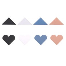 TW 가죽책갈피 책 보호대 모서리 북마크 코너캡 노트, 하트 - 화이트, 1개, -