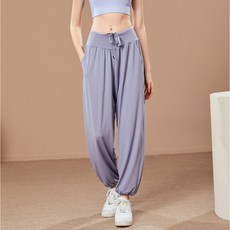 高腰休閒運動哈倫褲 - 親膚瑜珈健身跑步