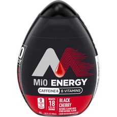 MiO 에너지 블랙 체리 천연 향 액상 물 강화제 12개입 MiO Energy Black Cherry Naturally Flavored Liquid Water Enhancer 1, 48ml