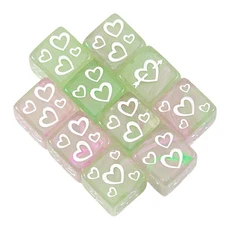 10pcs D6 주사위 세트 독특한 잎/꽃/연인 심장/다이아몬드 패턴 파티 엔터테인먼트, 01 01