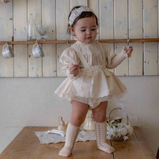 3개월 아기블루머 돌 여아 멜빵 레이스 치마