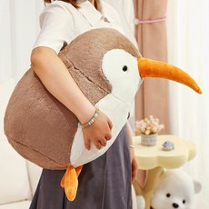 대형 키위새인형 조류 새인형 안고자는 애착 수면 쿠션 바디필로우, 48cm