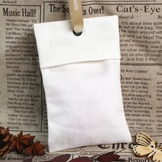 방향제 파우치 - 코튼 아일렛 아이보리 3개 1세트, 단일