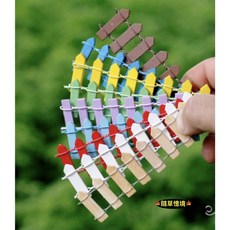 隨草憶境 仿真可彎曲木質小籬笆柵欄5入組，微景觀生態田園工藝品護欄，打造您的夢幻花園, 5入（天藍，★促銷★）