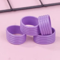 4Pcs 실리콘 신축성 테니스 라켓 핸들 링 오버 그립 땀 흡수 밴드 액세서리, 04 Purple