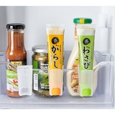 깔끔 냉장고 클립형 소스 보관 정리대, 화이트, 3개