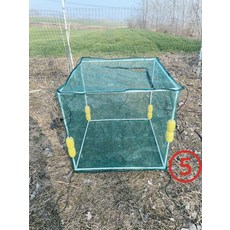 통발 부력 물고기 어망 저장망 어류 가두리 양식 양식장, 커버 있음 1 이중층 1x1m 하드 플로트 볼