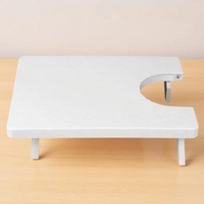 전문가용 재봉틀 확장 테이블 휴대용 접이식 다리 고광택 플라스틱 확장판 넓은 재봉 공간, 1개, 기본