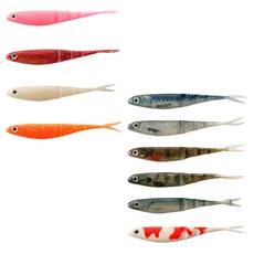 N 버클리 웨이브쉐드 슬림웨이브쉐드 HD 5인치 광어 우럭 바다 루어 웜 저크쉐드 다운샷웜, 슬림 PBWSS5-HDBLN