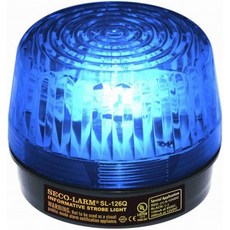 세코람 SL126QB 스트로브 라이트 블루; 6~12VDC; 간편 2선 설치; 100000 칸델라 조명; 고강도 내충격 블랙 ABS 베이스; 아크릴렉스 렌즈