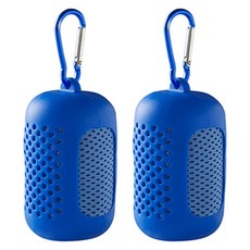 헨센 휴대용 스포츠 슬림 타올, 블루, 2개