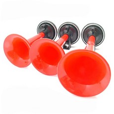 오토비트 3발 2기능 에어혼 (레드) 에어크락션 빠라빠라빠라 소리와설치 동영상 사은품(배선키트), 12V, 1개