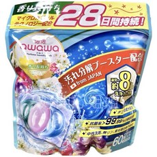 awawa 泡泡3合1香氛洗衣球, 1個, 泡泡3合1香氛抗菌除蟎洗衣球60顆