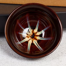 全店精選窯變沙金色釉茶杯高顔值建盞茶杯品茗小茶杯鬥笠主人杯網紅禮盒裝, A款花瓣色釉-單杯無禮盒, 1個