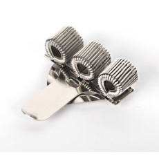 토브몰 스프링 볼펜홀더 클립형 3홀타입, 5개, 실버