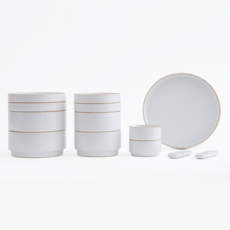 에라토 국산 옳음 2인 그릇세트 13p, 화이트, 식기 7종, 1세트