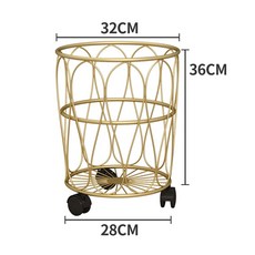 輕奢網紅款臟衣籃收納籃，家用臟衣服收納筐，浴室防水棉麻布藝洗衣婁置物架, A款臟衣籃 金色
