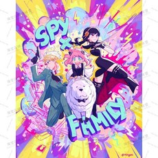 스파이X패밀리 애니메이션 캐릭터 우드 퍼즐 장식, 1314매 (75x50cm), 액자 O, 옵션 G