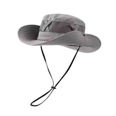 통기성 여름 버킷햇 휴대용 캐주얼 낚시 모자 자외선 차단 파나마 등산용, 2. Light grey