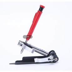 合金仿型規（帶筆） 木工劃線工具, 1個