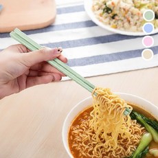 플라스틱 파스텔톤 위생적인 젓가락 직장 휴대용 세트 학교 도시락 개인 식사 야외, 1개, 상세페이지 참조, 파스텔젓가락-랜덤