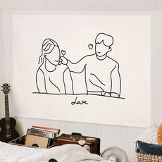 거실 방 벽장식 그림 패브릭포스터 가림막 심플 소 인테리어포스터 인테리어소품 집꾸미기, 본상품