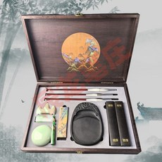 千里江山文房四寶書法禮盒組, 青山綠水文房四寶禮盒套裝, 1個裝