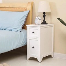 미니 협탁 서랍장 인테리어 테이블 모던 좁은 침대 낮은 침실 틈새 무선충전 침대협탁 거실, 블랙 손잡이 30cm