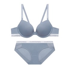 코데즈컴바인이너웨어 파스텔 샤인밴드 브라팬티세트_블루그레이