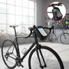 터치가능 자전거가방 방수 프레임백 스마트폰거치 수납파우치, 1개, DSAM 자전거방수가방