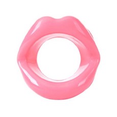 주름 방지 입술 운동 도구 실리콘 고무 얼굴 리프팅 입술 트레이너 입 근육 강화기 얼굴 마사지 운동기, Meat pink, 1개