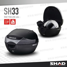 SHAD SH33 置物箱, SH33置物箱+後箱靠背, SH33置物箱+後箱靠背