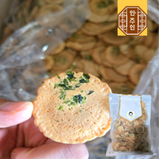 동전전병 파래맛 옛날과자 센베이 고소 바삭한 건강한 간식 추억, 1개, 350g