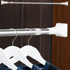 욕실 샤워부스 길이조절 긴행거 간편설치압축봉 샤워커튼봉 인테리어, 상세페이지 참조, 1개