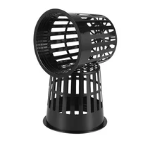 10PCS 수경 냄비 그물 컵 토양없는 메쉬 바구니 야채 성장 보육 정원, 01 Black-10pc