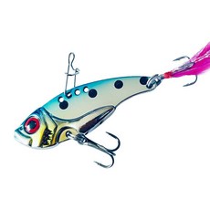 金屬VIB路亞假餌 高反光震動型 內置響珠 淡海水適用, 1個, 銀藍,7g