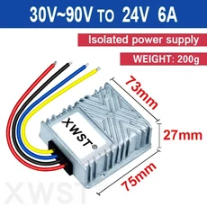 XWST 절연 DC DC 컨버터 트럭용 전원 공급 장치 스텝 다운 절연 벅 컨버터 30-120V 36V 48V 60V 72V, 01 3090-24-6A, 01 30-120V, 01 24V