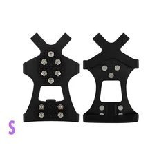 크램폰 신발 아이스 그리퍼 트랙션 클리트 10개의 스테인레스 스틸 스파이크가 있는 아이스 스노우 그립, 01 S