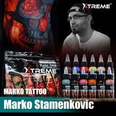 X牌 Xtreme Tattoo Ink Marko 寫實12色紋身色料組合 (1oz), 1個