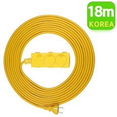 ITPLUS 캠핑 현장 리드선 케이블 멀티콘센트 3구, 1개, 18m