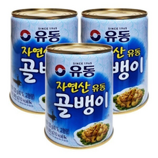 유동 자연산 골뱅이 통조림, 300g, 3개